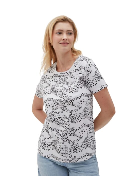 Kokvilnas T krekls sievietēm Moodo L-TS-4631,balts