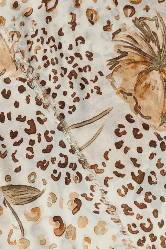 Šalle sievietēm Moodo L-SZ-4900 balta/brūna