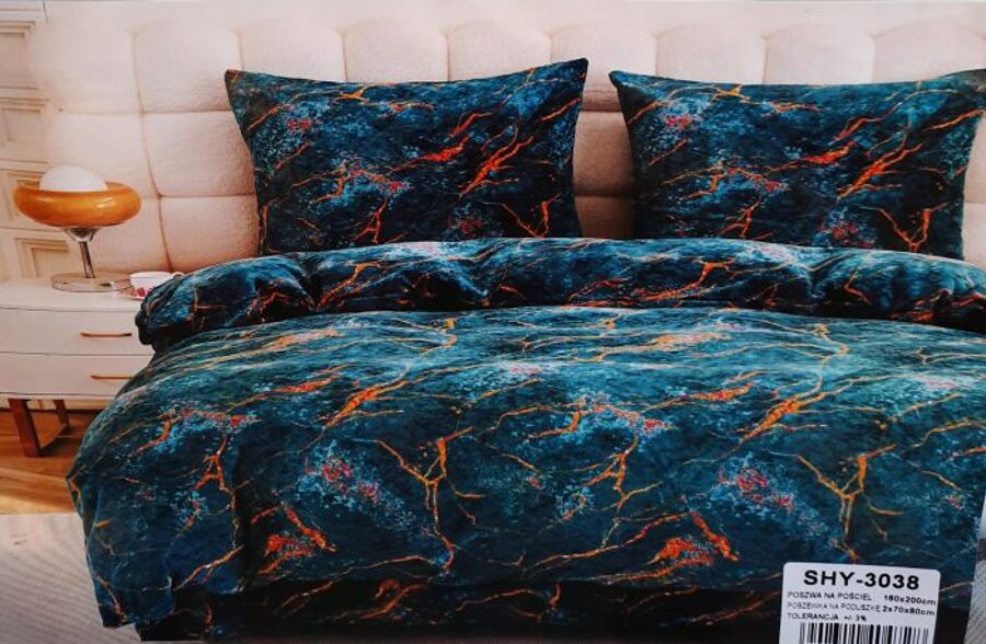 Mīksts samta gultas veļas komplekts Paris, 160 cm x 200 cm, 3 daļas