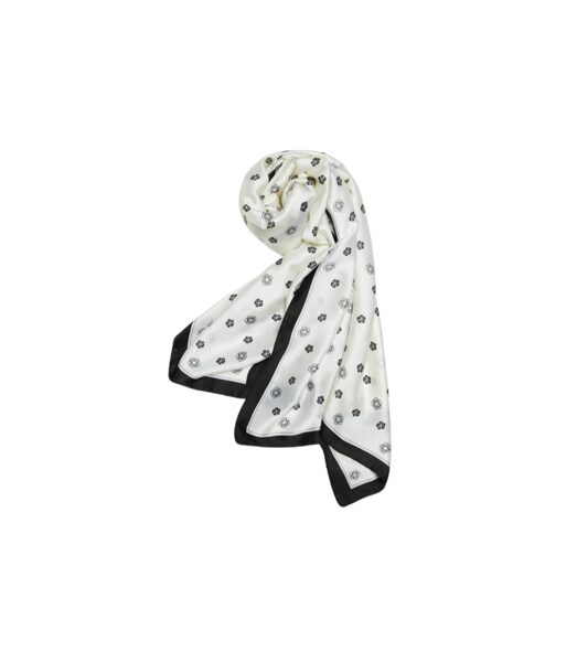 Sieviešu šalle L-SZ-4626,balta/melna